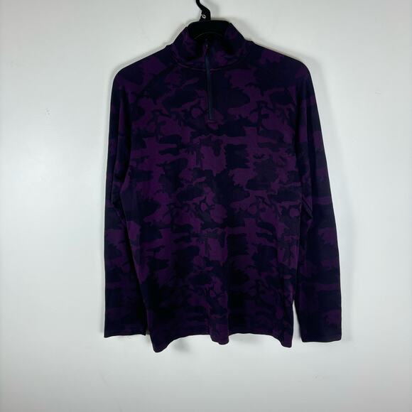 UNRL 1/4 Zip Pullover Sweatshirt Mens M Camouflage Minnesota Golf Performance - Picture 1 of 6